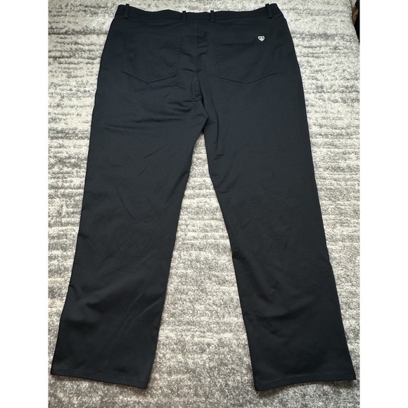 Graham Luxe Emerson Pants Mens 42x30 Black Chino Stretch Performance CorpCore - Picture 3 of 11